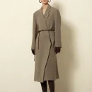 High Quality Women Woolen Coats Winter Double Faced Long 100% Wool Coats with Belt