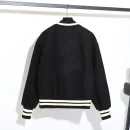 High Quality Winter Single Breasted Bomber Jacket Street Cropped Baseball Wool Coat Women