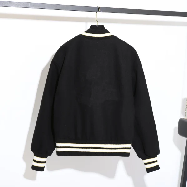 High Quality Winter Single Breasted Bomber Jacket Street Cropped Baseball Wool Coat Women - Image 2