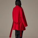 Winter Belted Short Woolen Coat Luxury Double Faced 100% Wool Coat for Women