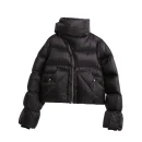 Luxury Scarf Collar Puffer Jacket Winter Warm 420g 90% White Duck Down Coats Women With Zippers