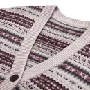 Autumn Winter V Neck Knitwear Jacquard Sweater Knitted 100% Goat Cashmere Cardigan for Women
