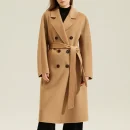 High Quality Luxury Double Faced Cashmere Trench Coats Winter Long 100% Real Goat Cashmere Coat Women With Belt