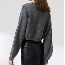 Fashion Luxury Women Knitwear Pullover Winter Cropped Crewneck 100% Wool Knitted Sweater