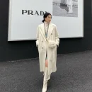 Women's Wool Blends in 2025 the New Winter Solid Color Double-breasted Jacket Fashion Elegant Commuting Cashmere Coat
