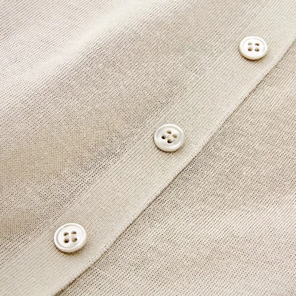 High Quality Single Breasted Knitted Cardigan Summer Wool Acetate Half Sleeve Knitwear for Women - Image 5