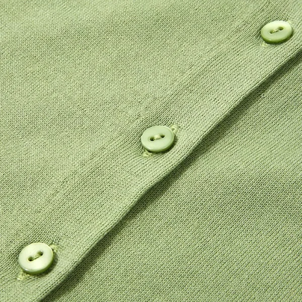 Breathable Knitwear Single Breasted 100% Wool Knitted Cardigan for Women - Image 3