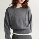 Fashion Winter Thick Pullover Loose Knitted Wool Cashmere Sweater for Women