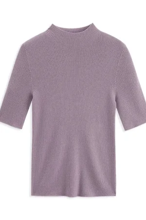 Half High Collar Knitwear Long Sleeve Knitted 100% Wool Pullover Sweater for Women