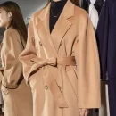 Winter Peru  Quality Goods Cashmere Coat Women's Wool Blends Water Ripple New Design