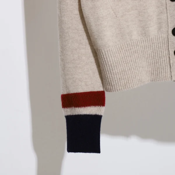 High Quality Single-Breasted V Neck Knitted Wool Sweater Cashmere Cardigan for Women - Image 5