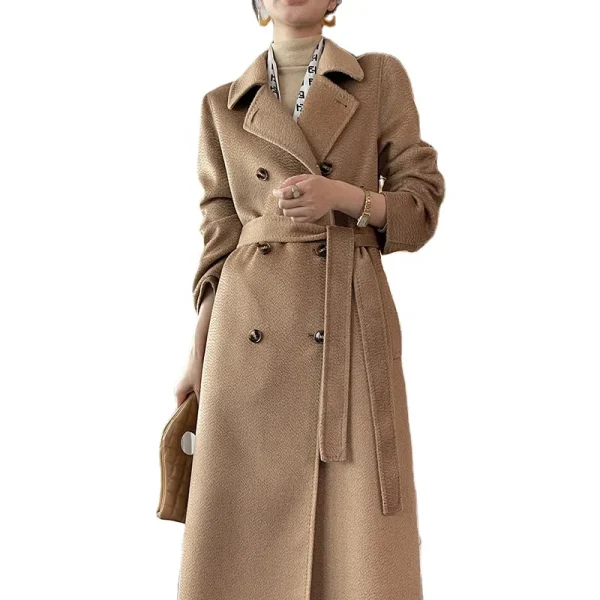 This Year's New Authentic High Quality 100% Cashmere Coat Casual Short Minimalist Loose Wool Coat