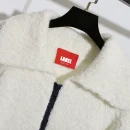 Winter Turn Down Collar Cropped Knitted Genuine Lamb Wool Fur Coat for Women