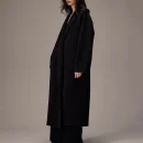 Winter Autumn Elegant Double Faced Long Handmade Cashmere Wool Trench Coat for Women