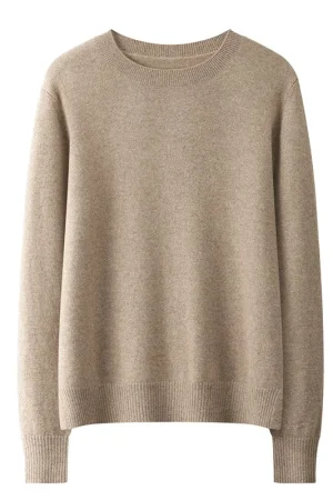 O Neck Wool Knitwear Winter Warm Knitted Wool Cashmere Sweaters for Women