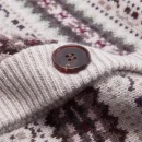Autumn Winter V Neck Knitwear Jacquard Sweater Knitted 100% Goat Cashmere Cardigan for Women