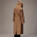 New Design Luxury Double Faced Woolen Trench Coat Women Winter Double Faced 100% Wool Coats with Hooded