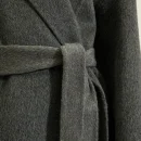 Winter Luxury Real Fox Fur Cuffs Wool Coat Double Faced Long Genuine Alpaca Coats for Women