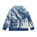 Casual Printed Pullovers Winter Oversized Knitted Wool Sweaters for Women