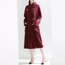 Small Batch Clothing Processing Winter High-quality Women's Designer 100%cashmere Coat European Fashion commuter Lacing