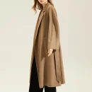 High End Elegant Belted Double Faced Cashmere Coats Winter Long Genuine 100% Goat Cashmere Coat for Women