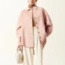 Single Breasted Casual Oversized Handmade Genuine Silk Wool Coats for Women