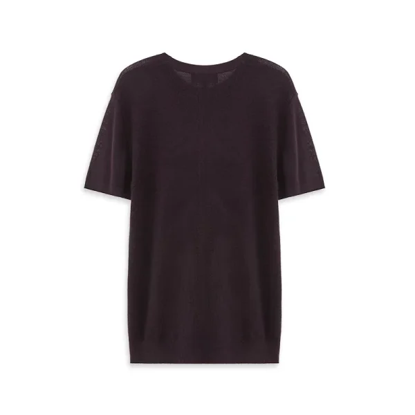 High Quality Summer Waisted Knitted 100% Wool T-Shirts for Women - Image 2