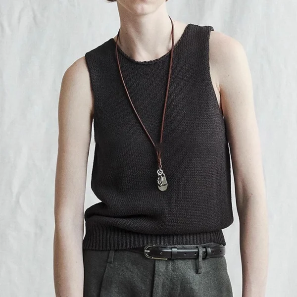 Cleanfit Summer O Neck Waistcoat Women Sleeveless 100% Silk Knitted Vests