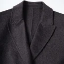 Winter Belted Woolen Coat Crop Double Faced Genuine Goat Cashmere Wool Coats for Women