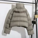 Luxury Scarf Collar Puffer Jacket Winter Warm 420g 90% White Duck Down Coats Women With Zippers