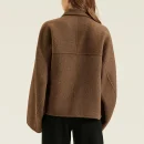 New Arrival Luxury Cropped Double Faced Winter Real Alpaca Wool Coats for Women