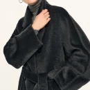 Luxury Thick Genuine Alpaca Coats Winter Long Double Breasted Wool Coat Women