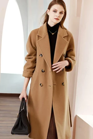 Winter Haute Couture Cashmere Coat Double-breasted Quality Goods Handmade Women s Wear Hot Sale  Jacket