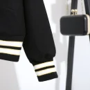 High Quality Winter Single Breasted Bomber Jacket Street Cropped Baseball Wool Coat Women