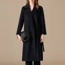 High End Single Faced Long Cashmere Coat Women Luxury 100% Camel Hair Coats With Belt