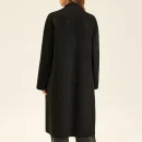 Winter Luxury Double Faced Handmade Hot Fix Long 100% Real Wool Coat Women With Zipper