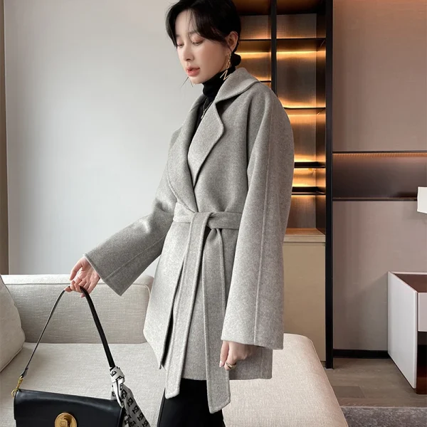 This Year's New Popular High Quality Camel Hair Cloth Fashion Casual Elegant Short Coat Warm Loose Coat - Image 6