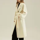 High End Double Faced Alpaca Coat Luxury Long Genuine Wool Coats Women With Belt