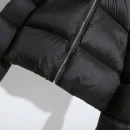 New Fashion Black Short Puffer Coats Women 350g 90% White Duck Down Coats for Winter