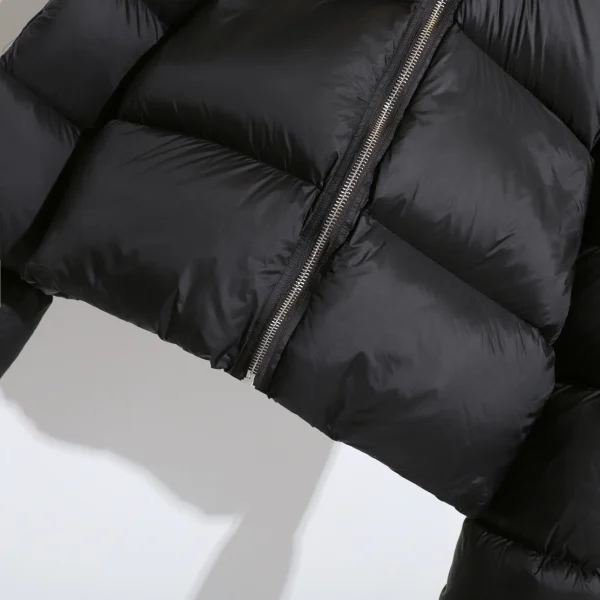 New Fashion Black Short Puffer Coats Women 350g 90% White Duck Down Coats for Winter - Image 4