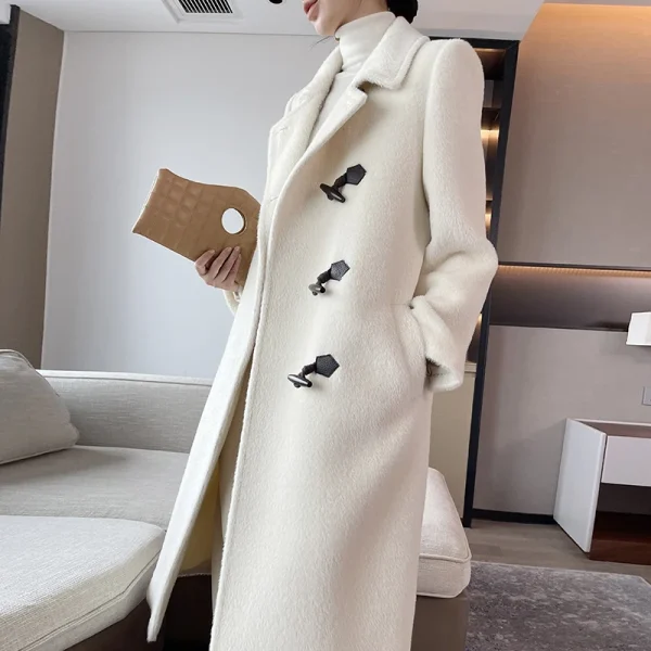 Small Batch Profile Casual Alpaca Hair Regular Sleeves Women s Wear in 2025  the New Cashmere Coat - Image 2