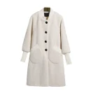 Winter Fashion Long Lamb Fur Coat Loose Thick Warm Genuine Wool Coat for Women