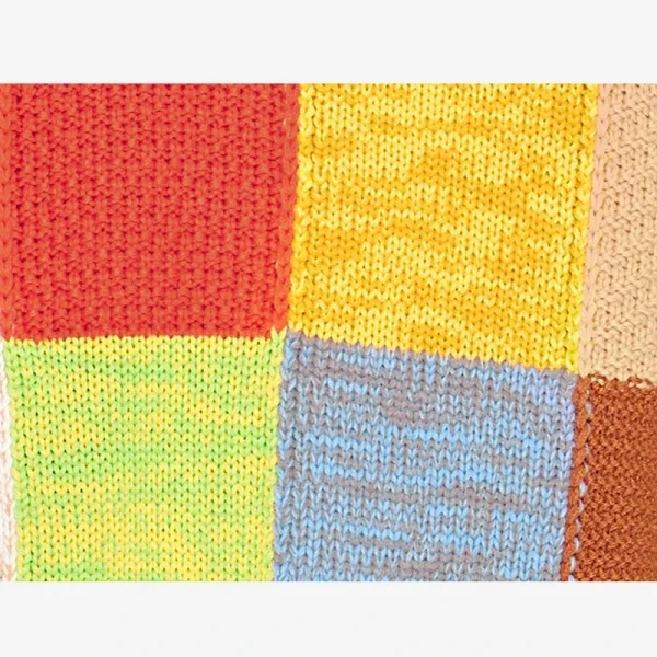 Canvas Puzzle O Neck Sleeveless Waistcoat 100% Cotton Knitted Sweater Vest Women - Image 5