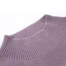 Half High Collar Knitwear Long Sleeve Knitted 100% Wool Pullover Sweater for Women