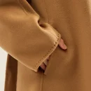 New Arrival Luxury Double Faced Long Genuine 100% Goat Cashmere Coat Women With Belt