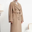 Women s Wear Small Batch Haute Couture Thickening Keep Warm Double-breasted Classic Black Long 101801 Cashmere Coat