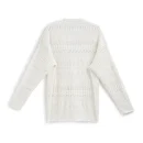 Hollow Out Long Sleeve Knitwear Single Breasted Knitted 100% Linen Cardigan for Women