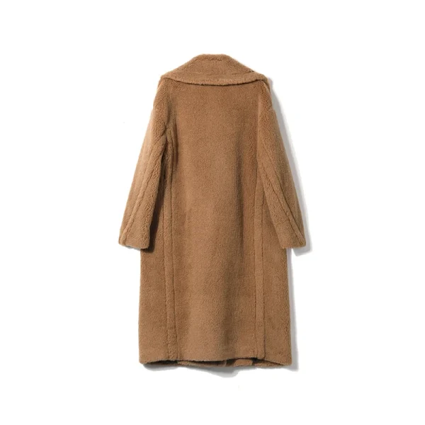 High Quality Long Teddy Coat Winter Real Alpaca Wool Coat for Women - Image 2