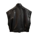 Sleeveless Leather Waistcoat Cropped Real Sheepskin Leather Vest for Women