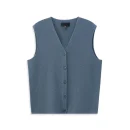 Summer Comfortable V Neck Waistcoat Sleeveless 100% Wool Knitted Vest for Women